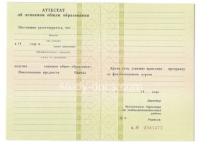 Аттестат за 9 класс 1995-2006 в Пензе